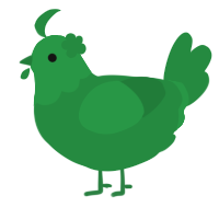 salad bar, a viridian chicken with a head pattern