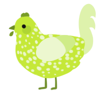lime 3 mods, a lime and apple chicken with a speckle pattern