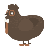 A bark chicken with a half-lace pattern