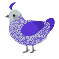 A silver and indigo chicken with a double-lace pattern
