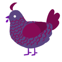 A overcast and wine chicken with a lace pattern