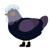 A tumblr and overcast chicken with a head pattern