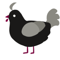 A sable and ash chicken