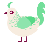 Ice Cream, a cream and spring chicken with a half-lace pattern