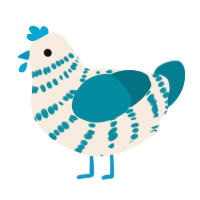 (unnamed), a cream and sea chicken with a bar pattern
