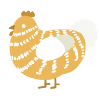 (unnamed), a honey and white chicken with a bar pattern