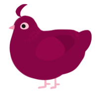 A maroon chicken with a neck-band pattern