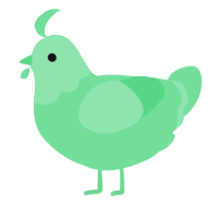 A spring chicken with a head pattern