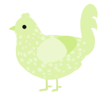 apple 1, a apple chicken with a speckle pattern