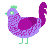 (unnamed), a lilac and plum chicken with a lace pattern