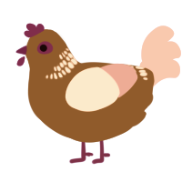 (unnamed), a russet and pink chicken with a neck-band pattern