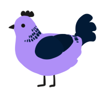 A lilac and tumblr chicken with a neck-band pattern