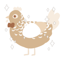A beige and cream chicken with a half-lace pattern