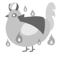 A silver and mist chicken