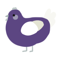 A overcast and white chicken