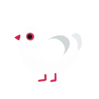 A mist and silver chicken with a half-lace pattern