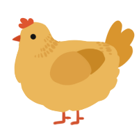 A honey and orange chicken with a neck-band pattern
