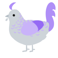 A mist and lilac chicken with a half-lace pattern