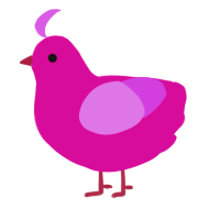 A fuchsia and orchid chicken
