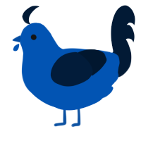A ultramarine and tumblr chicken