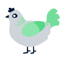 A mist and spring chicken with a neck-band pattern