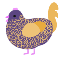 A overcast and honey chicken with a double-lace pattern