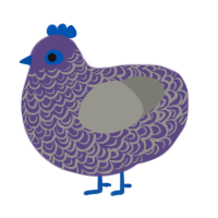 A overcast and ash chicken with a double-lace pattern