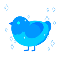 A sky and sapphire chicken with a head pattern