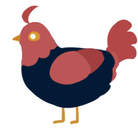 sunset blues, a tumblr and red chicken with a head pattern