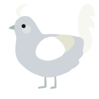 A mist and white chicken