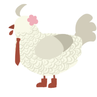 A white and silver chicken with a double-lace pattern