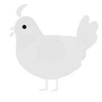 A sable chicken with a head pattern