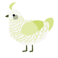 A white and lemon chicken with a lace pattern
