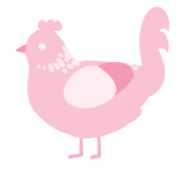 A rose chicken with a neck-speckle pattern