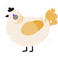 A cream and honey chicken with a neck-band pattern