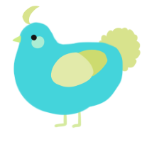 A aqua and lemon chicken