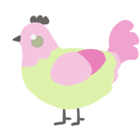 The Game, a apple and pink chicken with a head pattern