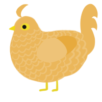 A honey chicken with a lace pattern