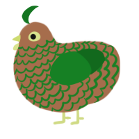 Thin Mint, a brown and leaf chicken with a lace pattern