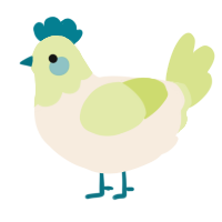 A cream and lemon chicken with a head pattern