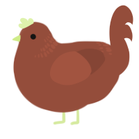 A russet chicken with a neck-band pattern