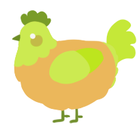A honey and lime chicken with a head pattern