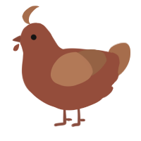 A russet and brown chicken