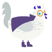 A white and silver chicken with a half-lace pattern