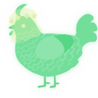 A spring chicken with a lace pattern
