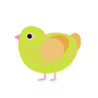 unripe lemon, a lime and honey chicken with a speckle pattern
