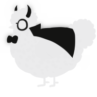 Abyss, a black chicken with a speckle pattern