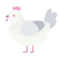 2 mods xxx, a white and mist chicken with a half-lace pattern