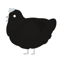 (unnamed), a sable chicken with a head pattern