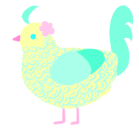 (unnamed), a lemon and mint chicken with a double-lace pattern